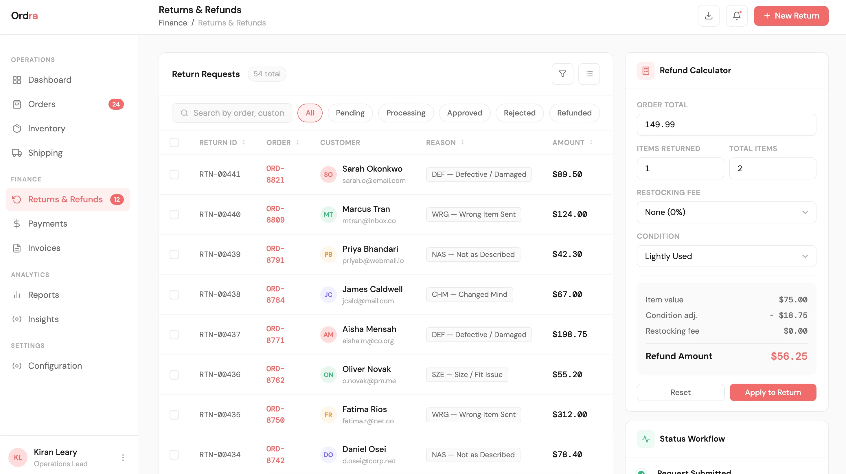 Order management screenshot 7
