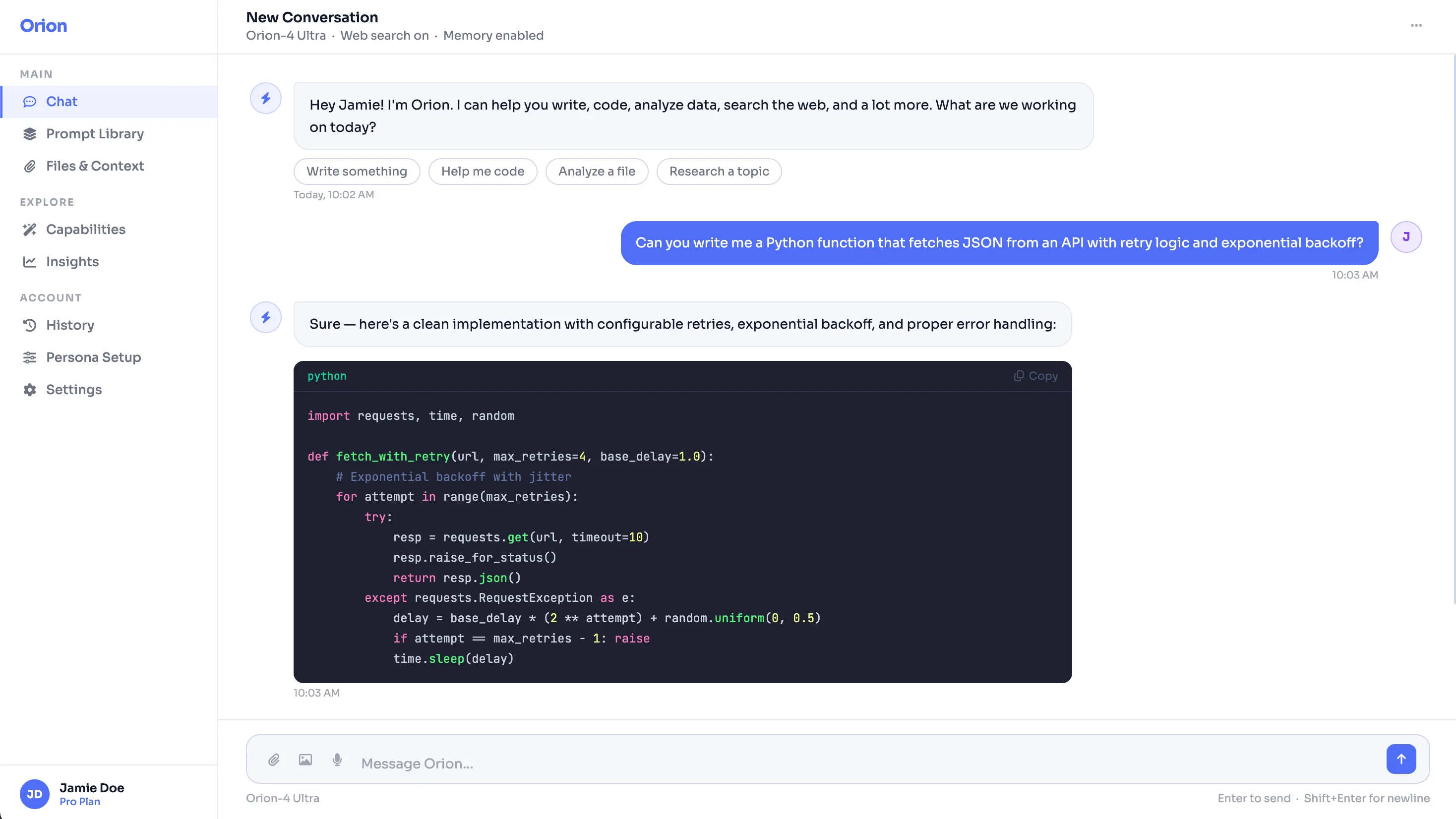AI chatbot screenshot 8
