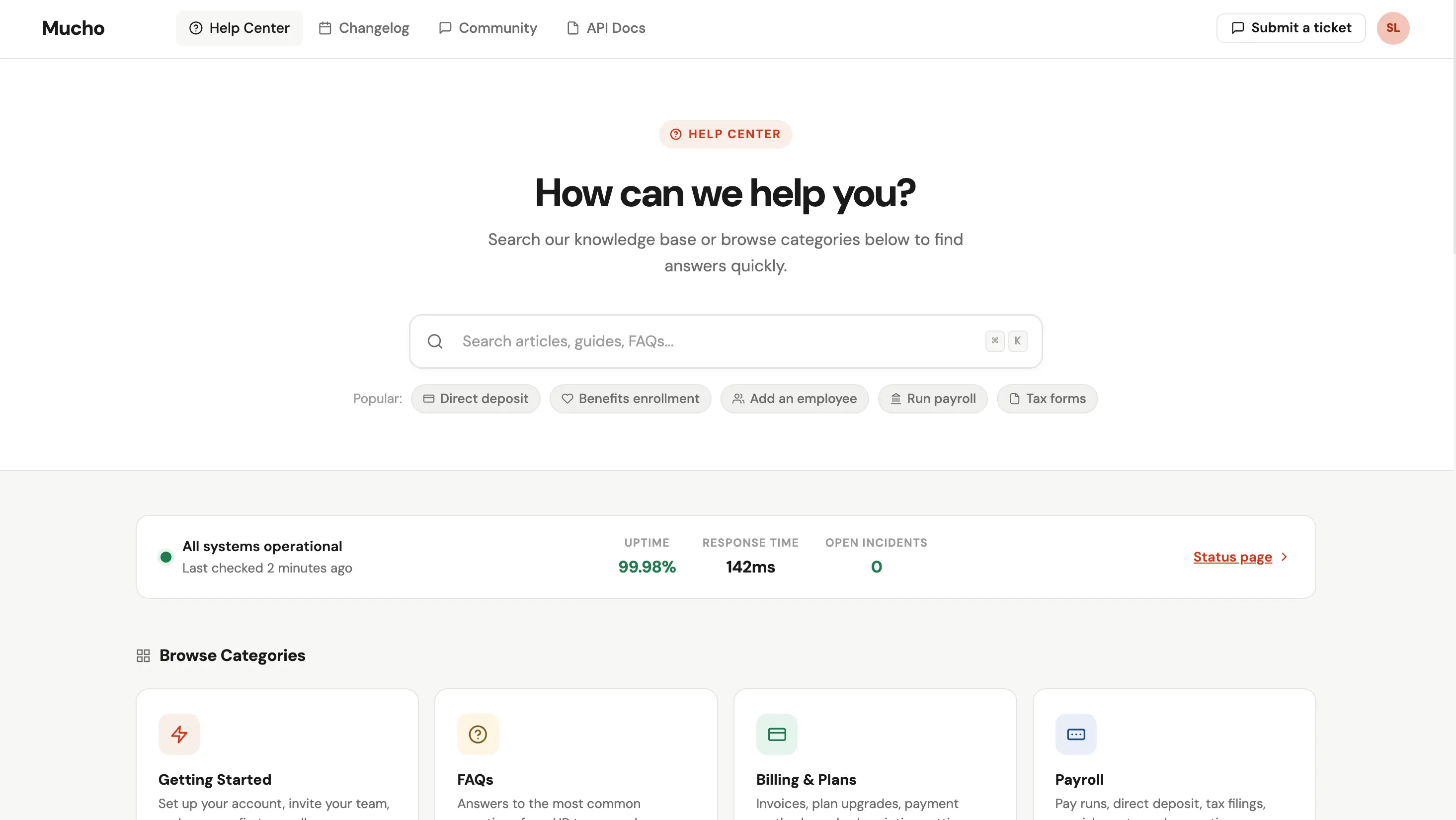 Customer portal screenshot 3