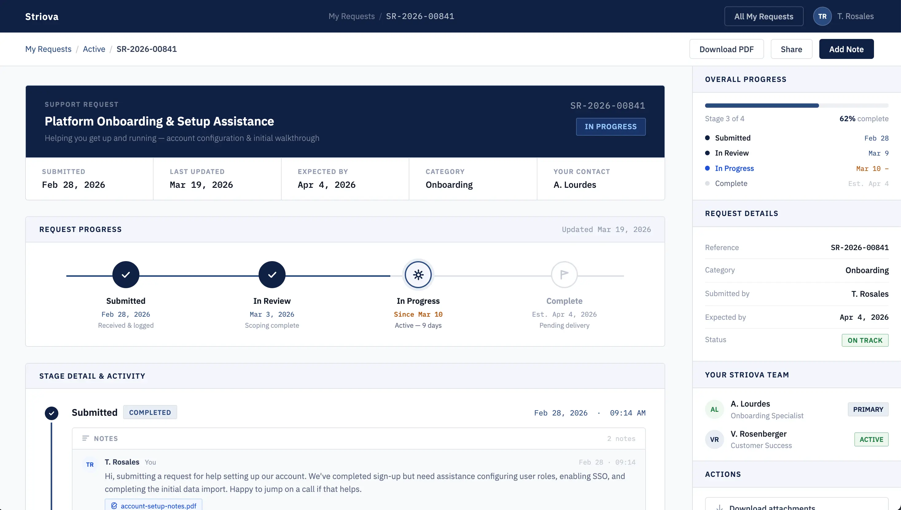 Customer portal screenshot 4