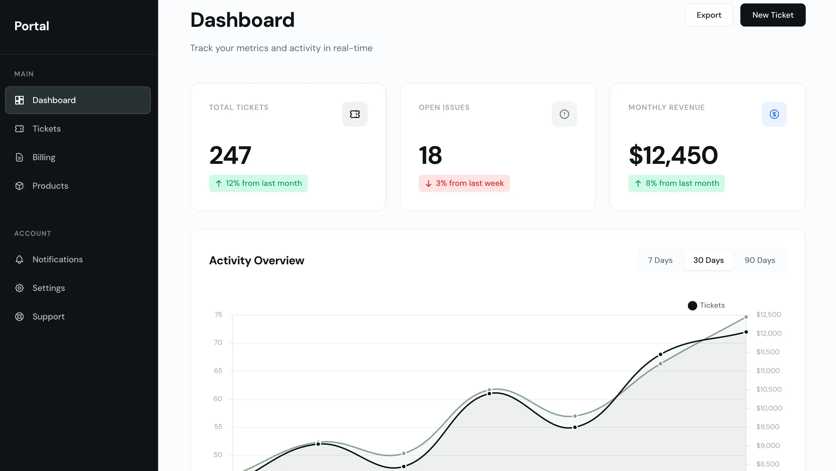 Customer portal screenshot 8