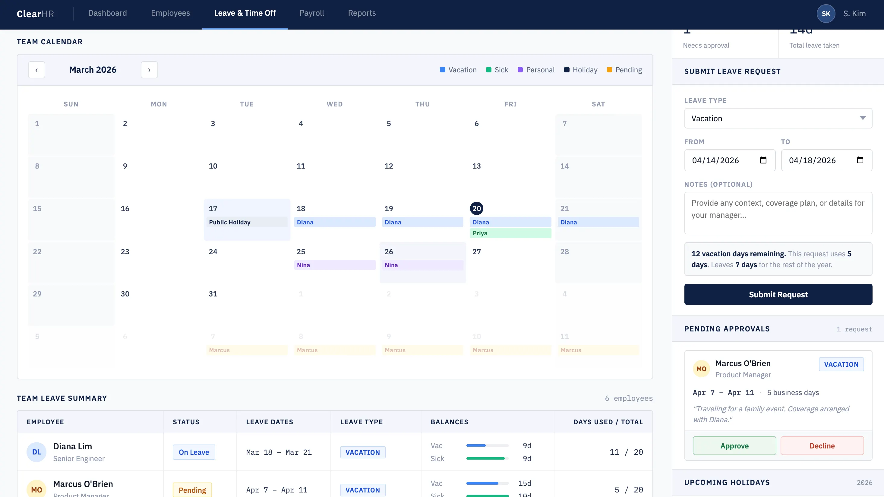HR management screenshot 3
