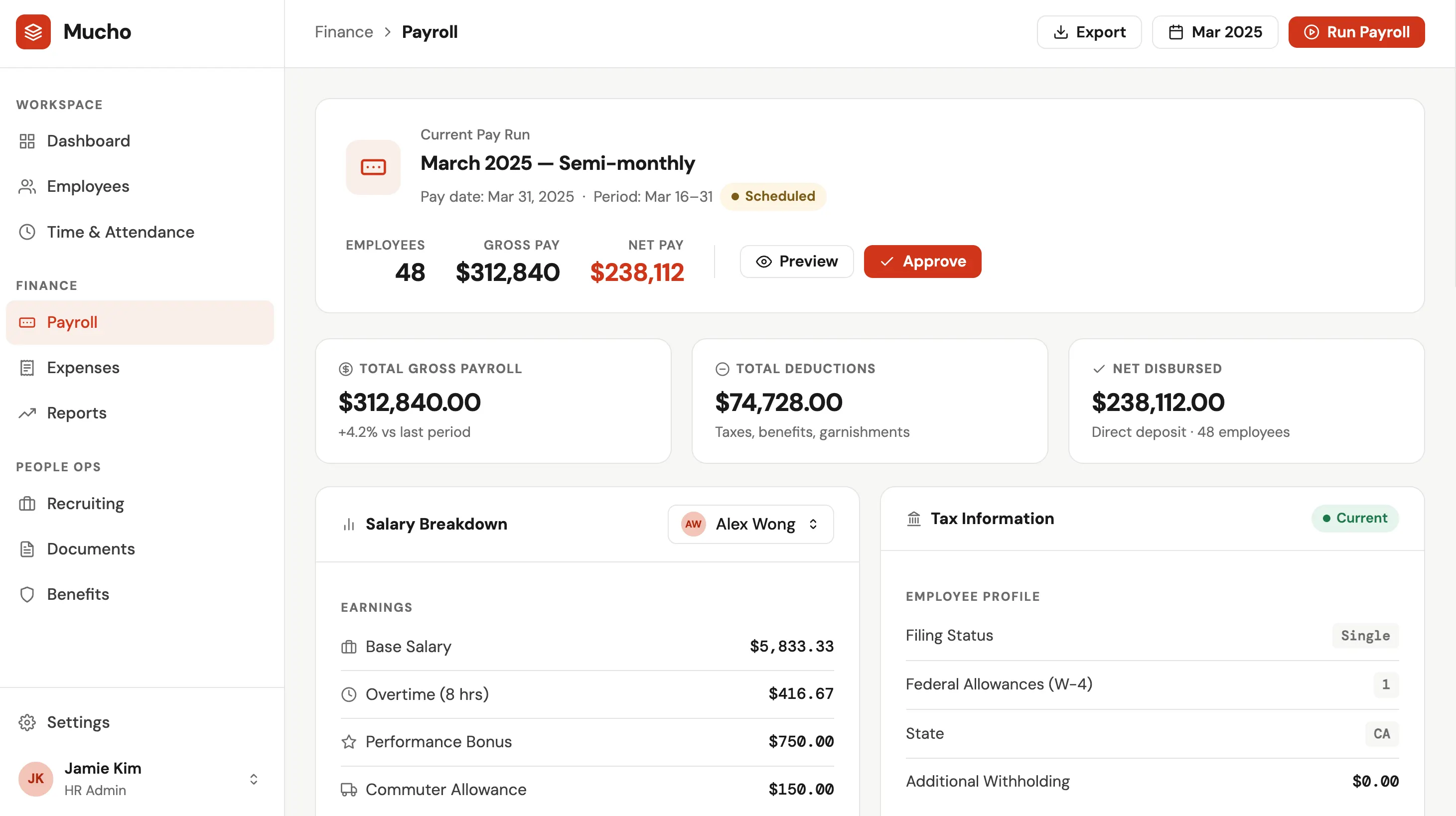 HR management screenshot 1