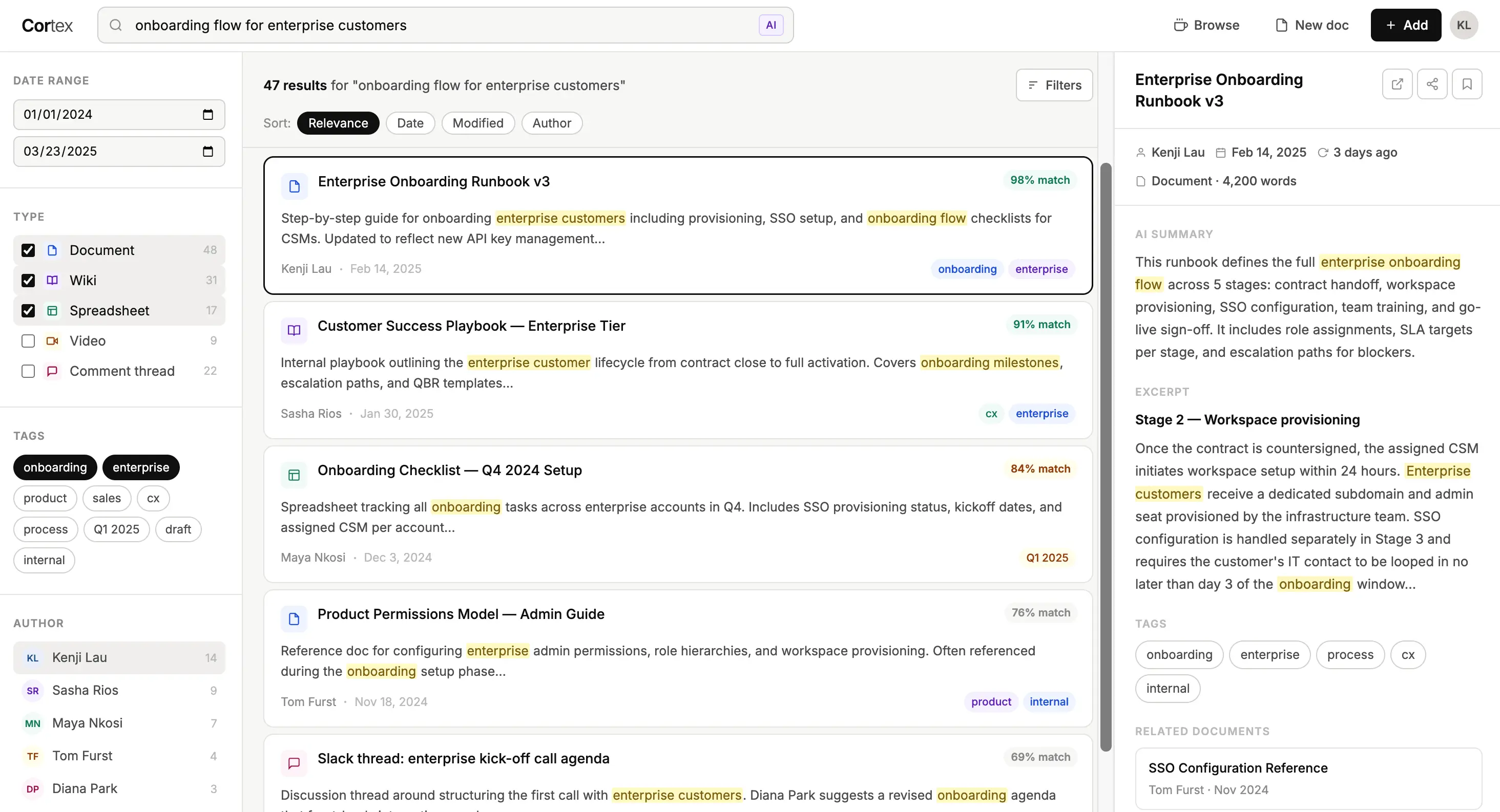 Knowledge management product screenshot 4