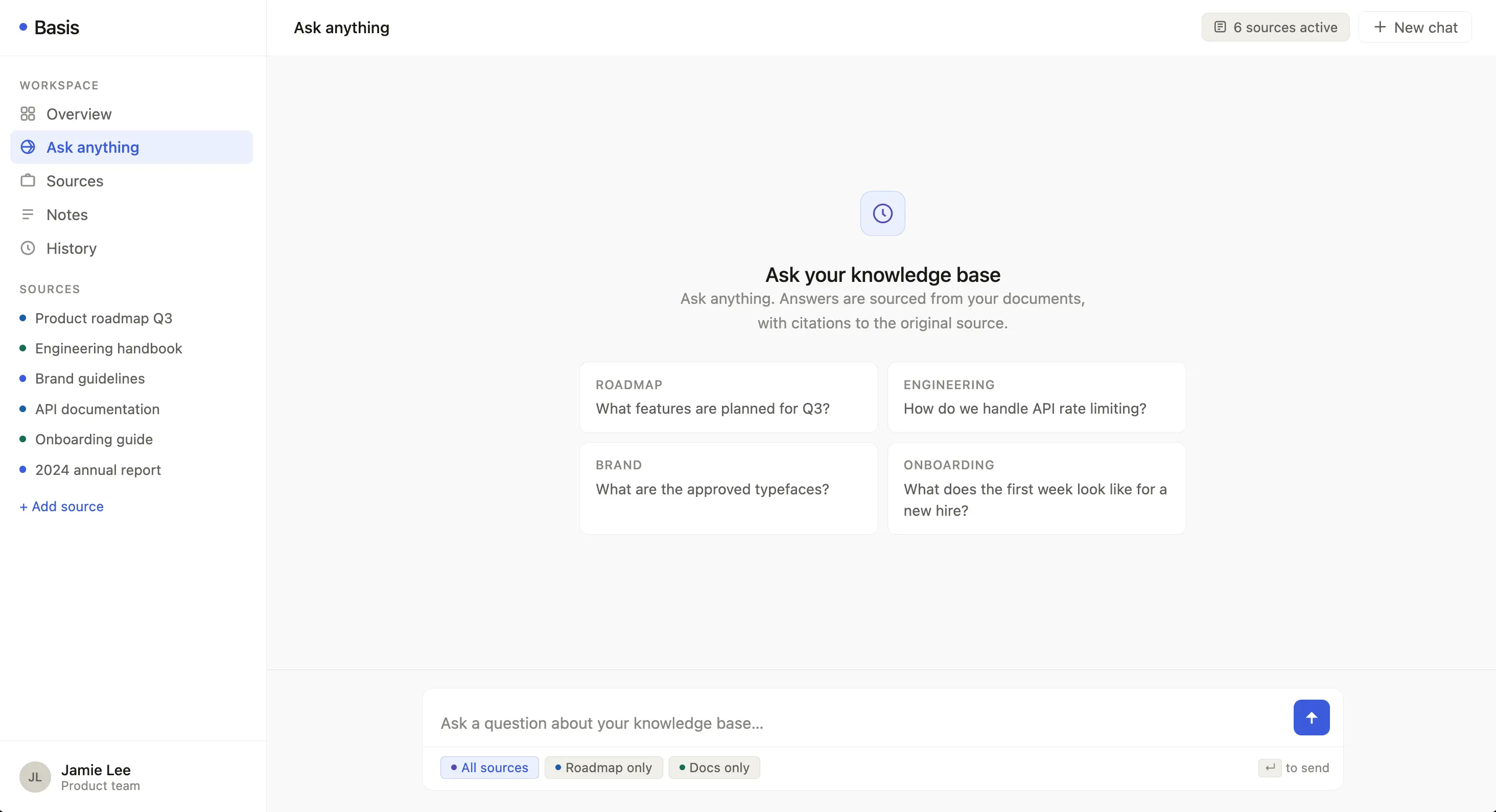 Knowledge management product screenshot 2