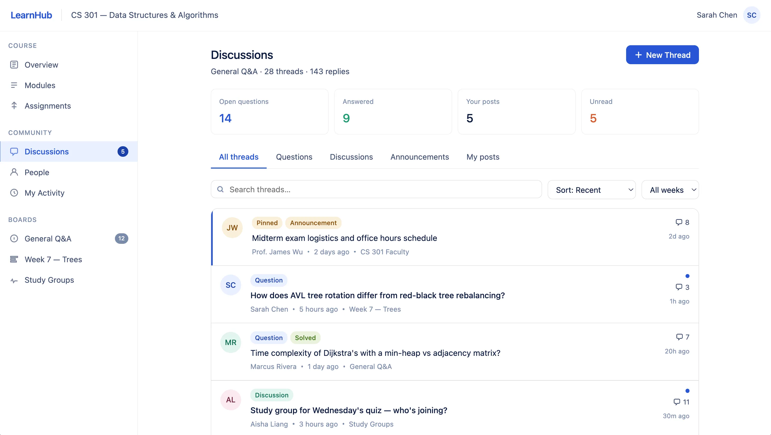 Learning platform screenshot 5