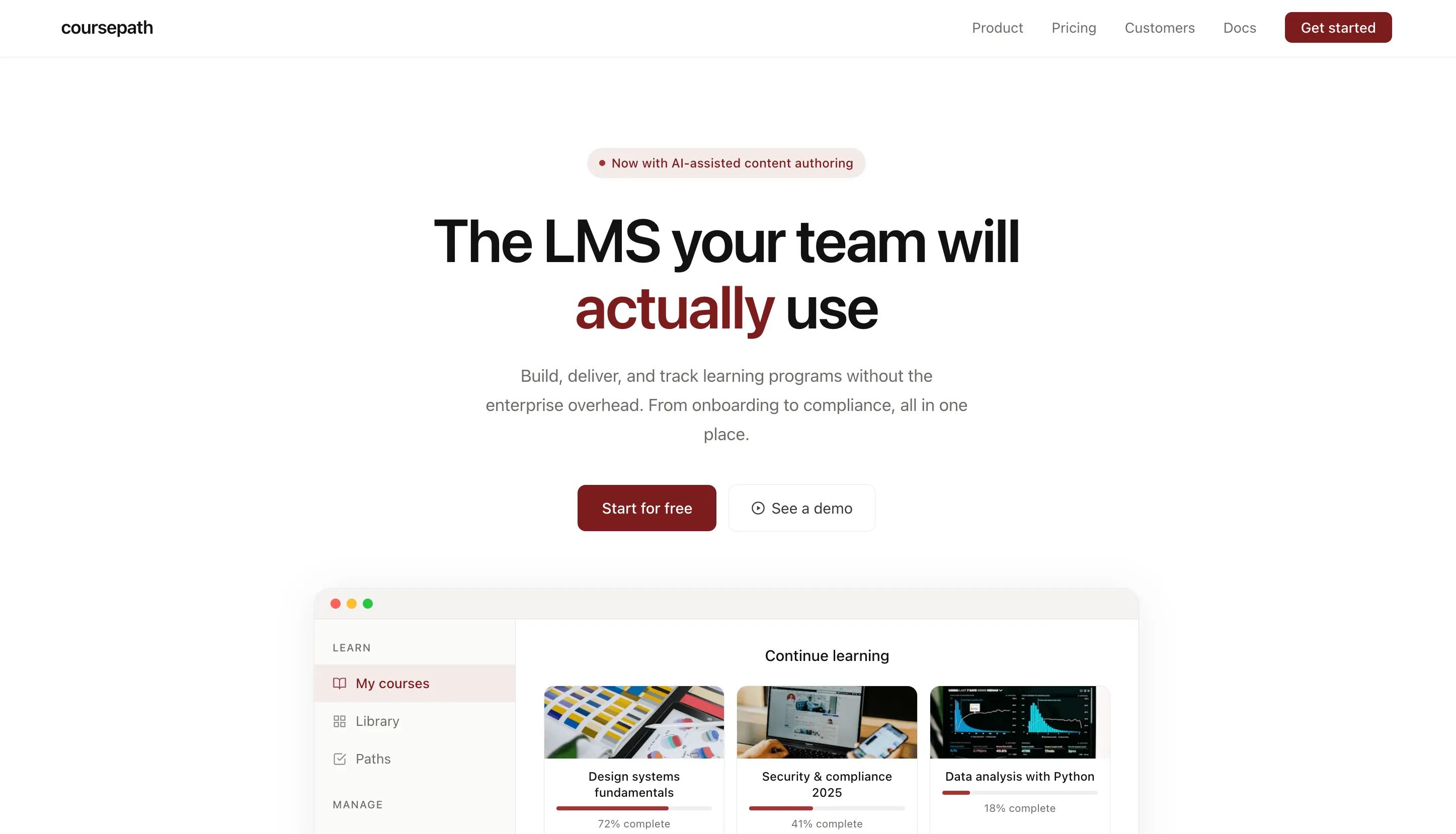 Learning platform screenshot 6