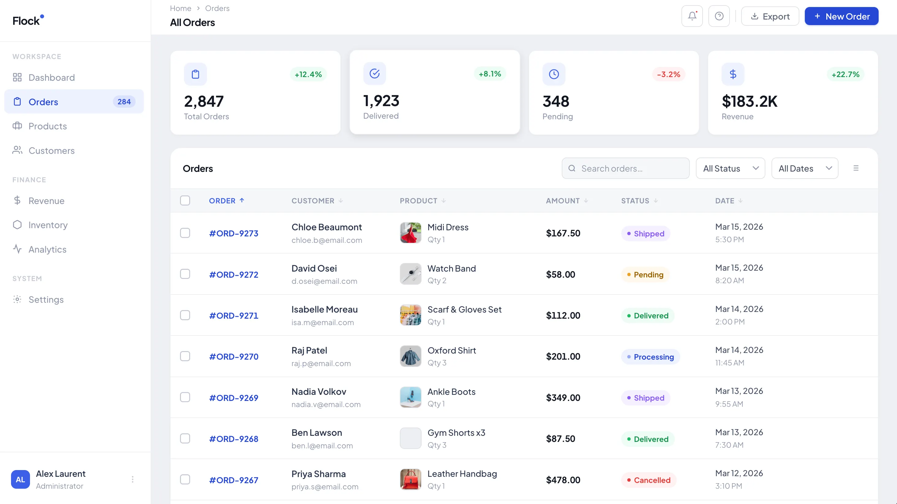 Order management screenshot 5